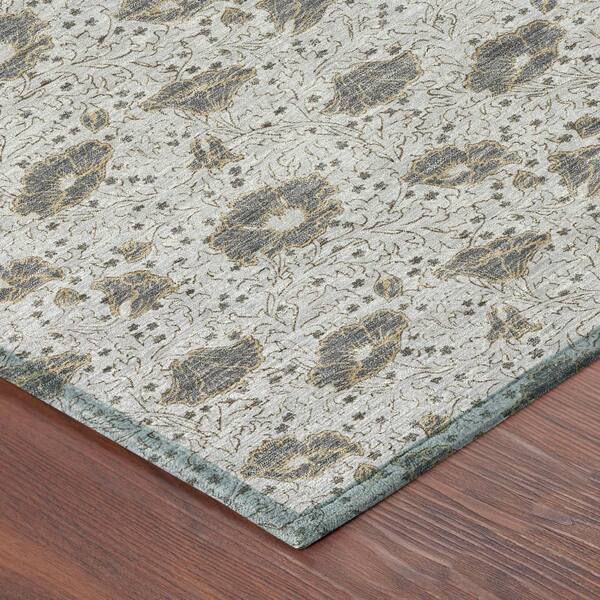 Chantille Machine Washable Indoor/Outdoor Abstract ACN2792 Silver 2 ft. x 3 ft. Accent Rug