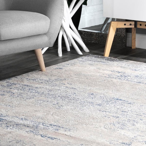 Twilight Tribal Distressed Silver 7 ft. x 9 ft. Area Rug