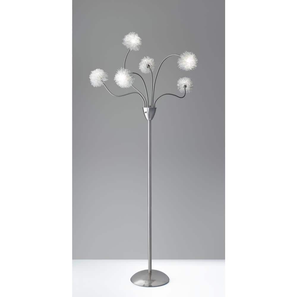 Puck Modern White Arc Adjustable Kids Floor Lamp