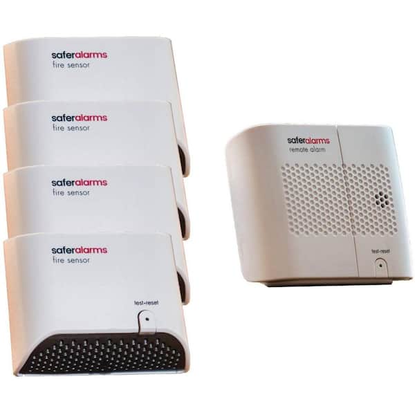 Safer Alarms Safer Battery Powered Home Alarm System Multi-Room (4-Pack)