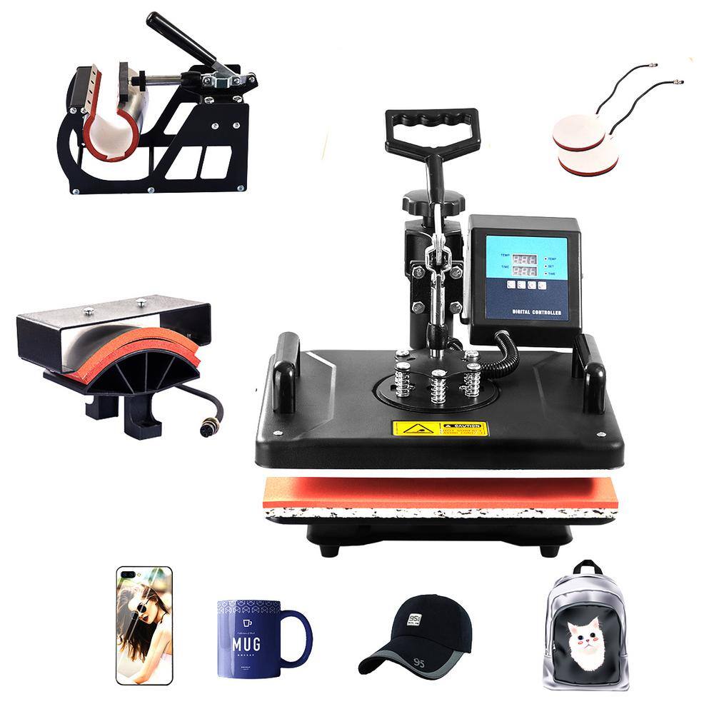 5 in 1 Heat Press Machine, 360° Rotation Swing Away Sublimation Machine, 12 in. x 15 in. Working Area price history on PriceWatchPro