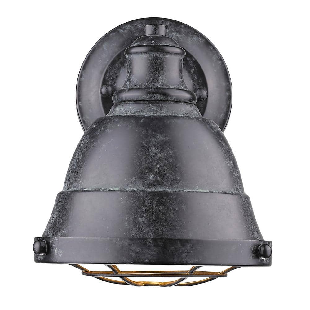 Golden Lighting Bartlett 1-Light Black Patina Bath Light 7312-BA1