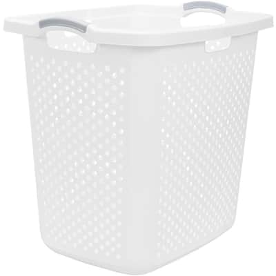 Whitmor White Collapsible Laundry Hamper 6233-1170-W-PDQ - The Home Depot