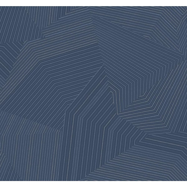 York Wallcoverings Navy Dotted Maze Matte Non-Pasted Non-Woven Paper Wallpaper