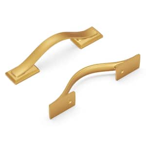 Dover 3 in. (76 mm) Brushed Golden Brass Cabinet Pull (10-Pack)