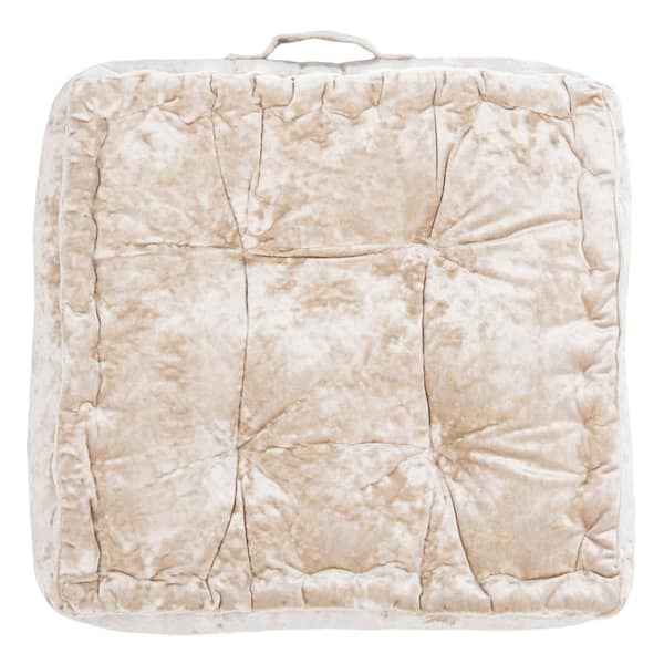 SAFAVIEH Peony 18 in. x 18 in. White Polyfill Square Floor Pillow