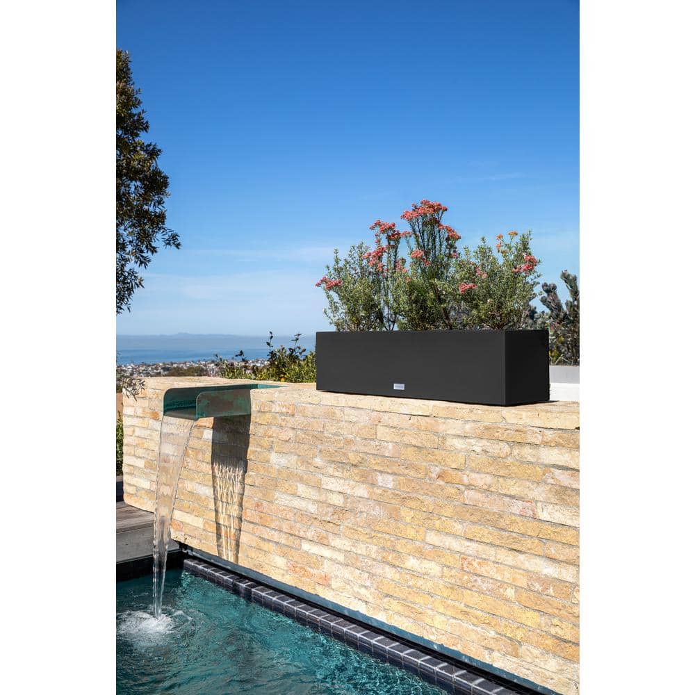 Black 36'' Recycled Plastic Window Box Planter