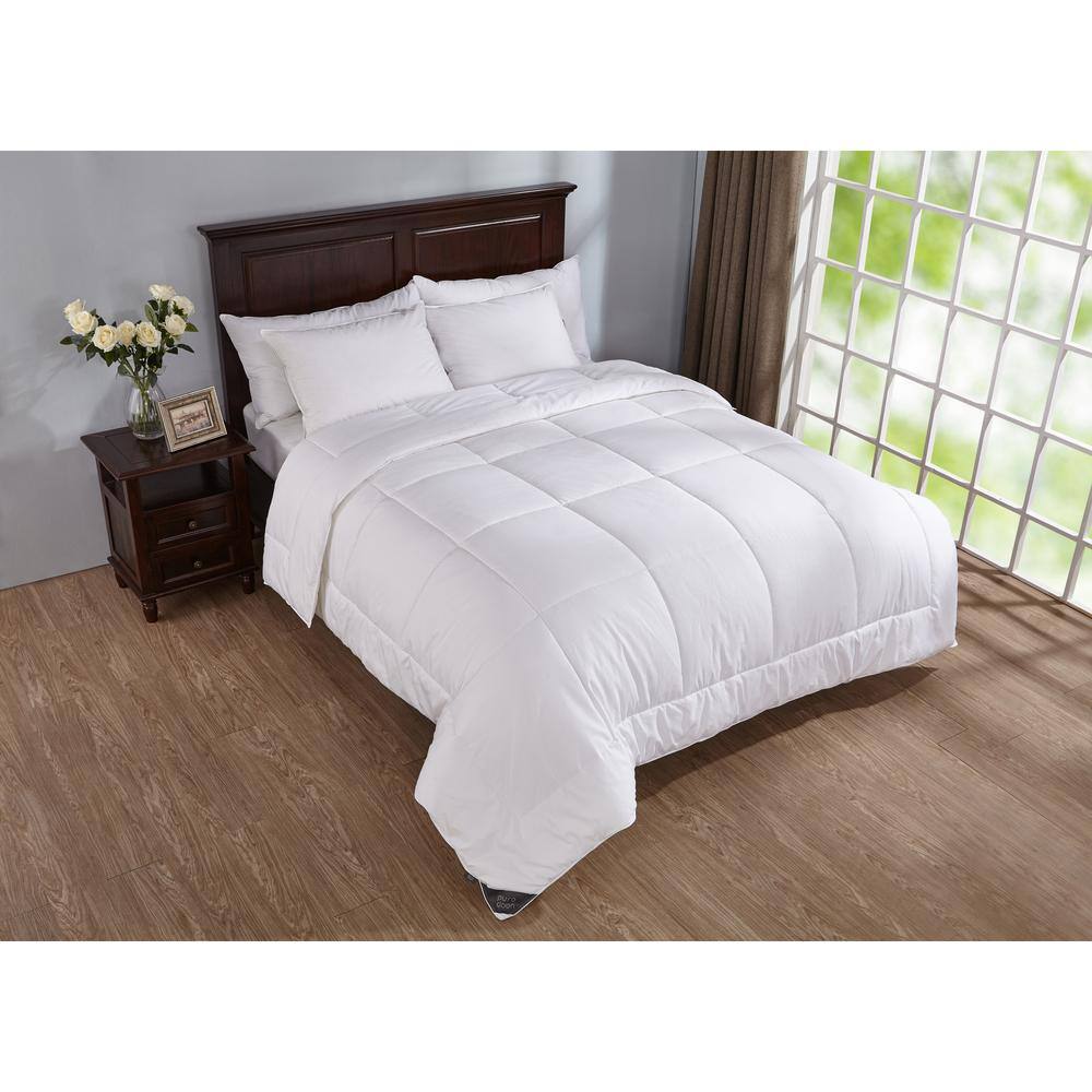 Luxurious White Cotton King Down Alternative Duvet