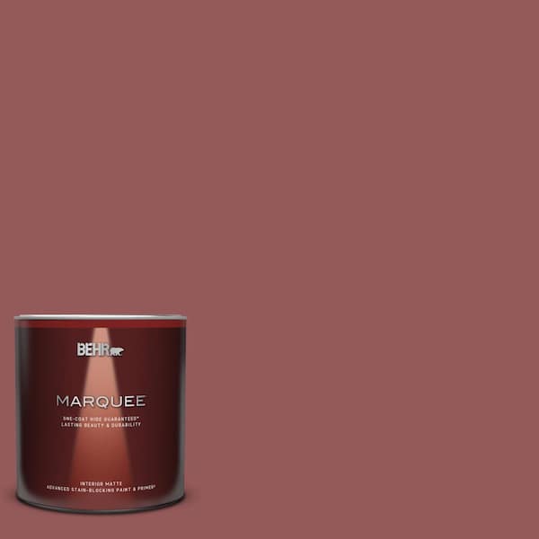 BEHR MARQUEE 1 qt. #150F-6 Gallery Red Matte Interior Paint