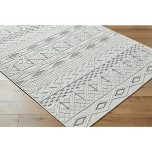 Bouclair Light Gray Geometric 5 ft. x 7 ft. Indoor Area Rug