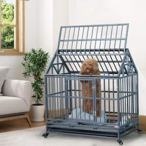 Dog Crate Cage With Removable Wheels