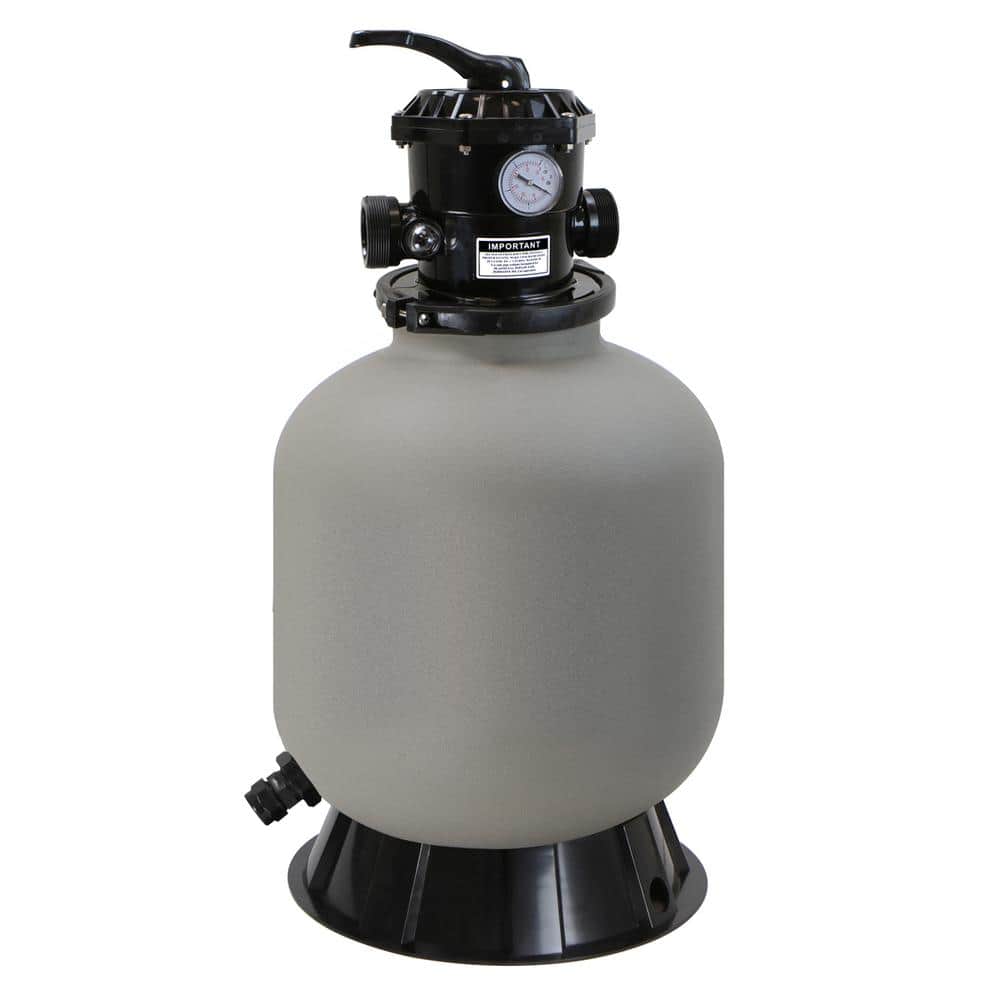 XtremepowerUS 16  Sand Filter Pump  For In-Ground & Above Ground Pools  7-Way Multi-Port Valve  Up to 21 000 Gallons