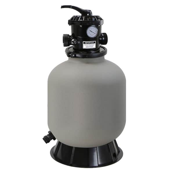16 in. 200 sq. ft. In-Ground Above Ground 20000 Gal. Swimming Pool Sand Filter with 7-Way Valve