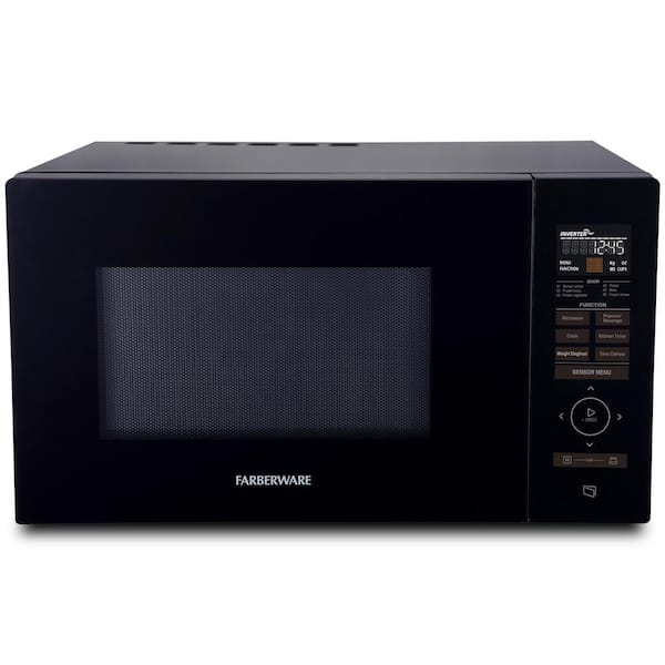 Farberware Gourmet 1.1 cu. ft. 1100-Watt Countertop Microwave Oven w/Smart Sensor, Inverter Technology, Black