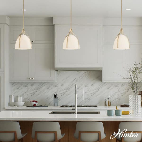 Hunter Hunter Arcelia 1 Light Alturas Gold Bell Pendant Lighting