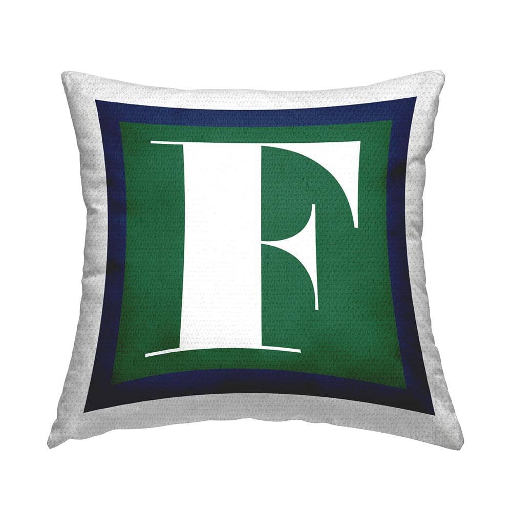 Bold Green Letter F Square Outdoor Throw Pillow price history on PriceWatchPro