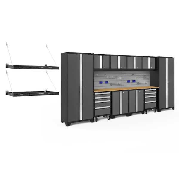 NewAge Products Bold Series 12-Piece 24-Gauge Steel Garage Storage System in Gray (156 in. W x 77 in. H x 18 in. D)