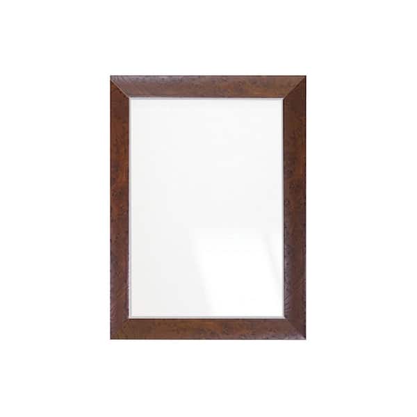 BrandtWorks 25.5 in. W x 38 in. H Elegant Mid-Tone Brown Wall Mirror ...
