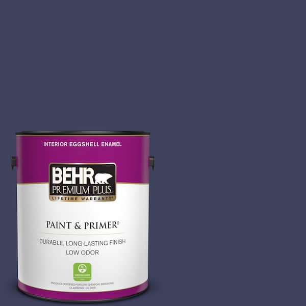 BEHR PREMIUM PLUS 1 gal. Home Decorators Collection #HDC-MD-01 Majestic Blue Eggshell Enamel Low Odor Interior Paint & Primer