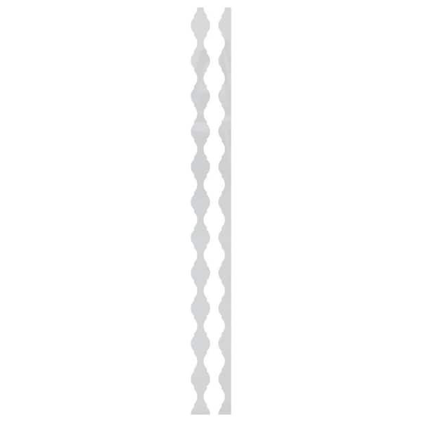 Ekena Millwork Casablanca 0.125 in. T x 0.2 ft. W x 4 ft. L White Acrylic Resin Decorative Wall Paneling 31-Pack