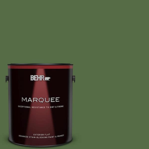 BEHR MARQUEE 1 gal. #430D-7 Pacific Pine Flat Exterior Paint & Primer