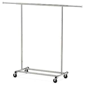 Chrome Metal Garment Clothes Rack 40 in. W x 62 in. H
