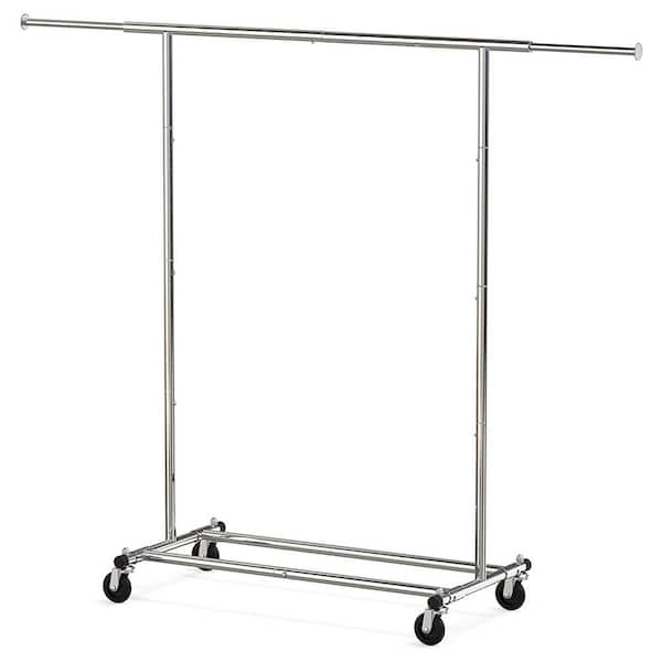 Unbranded Chrome Metal Garment Clothes Rack 40 in. W x 62 in. H
