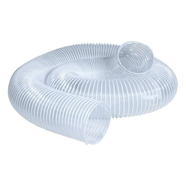 ‎POWERTEC PVC Dust Collection Hose (4 in. x 20 ft.) Flexible Clear View Heavy-Duty PVC Hose