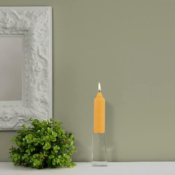 ROOT CANDLES Timberline Collenette 5 in. Butterscotch Unscented Taper Candle (Box of 8)