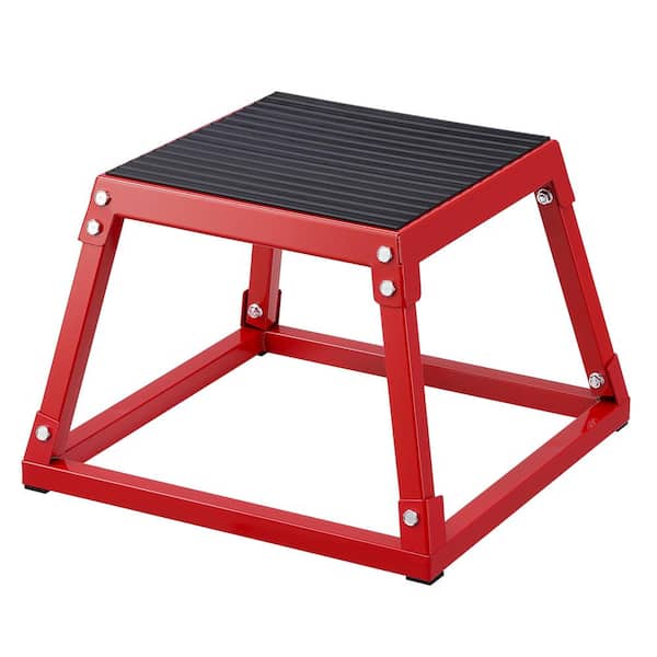 Plyometric Jump Box, 12 in. Plyo Box, Steel Plyometric Platform and Jumping Agility Box, Anti-Slip Fitness Exercise Box