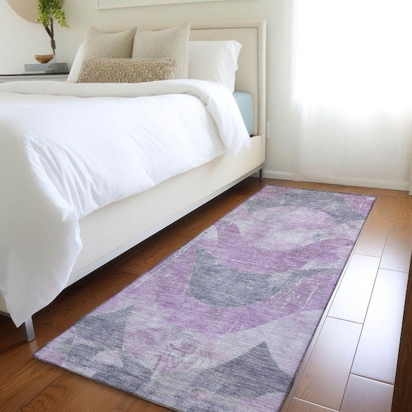 Chantille Machine Washable Indoor/Outdoor Abstract ACN1786 Lavender 2 ft. 3 in. x 7 ft. 6 in. Runner Rug