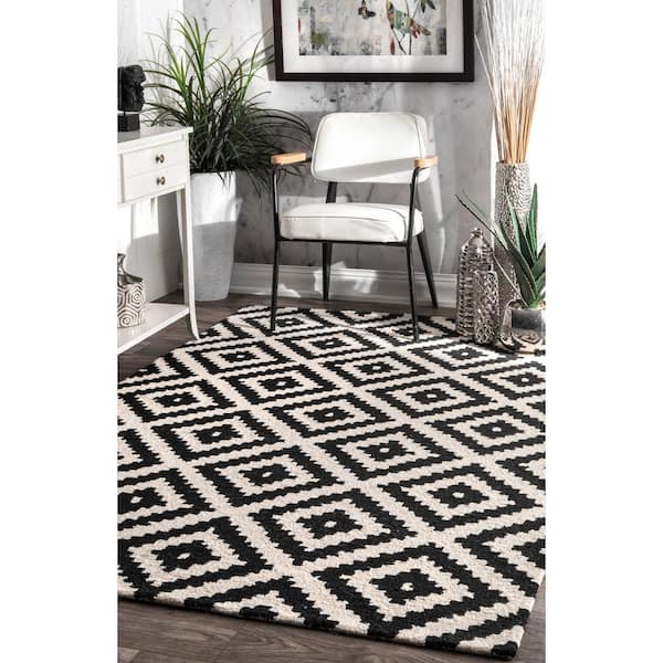 Kellee Contemporary Black 10 ft. x 14 ft. Area Rug