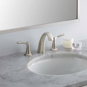 Mistos 8 in. Widespread 2-Handle Water-Saving Bathroom Faucet in Vibrant Brushed Nickel