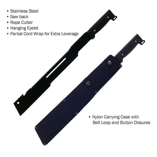 Pure Garden 22.75 in. Whetstone Cutlery Heavy-Duty Machete