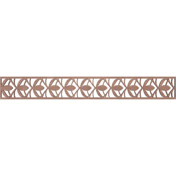 Ekena Millwork Salem Fretwork 0.375 in. D x 46.5 in. W x 6 in. L Walnut Wood Panel Moulding