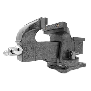 5 in. Heavy-Duty Cast Iron Bench Vise with Swivel Base
