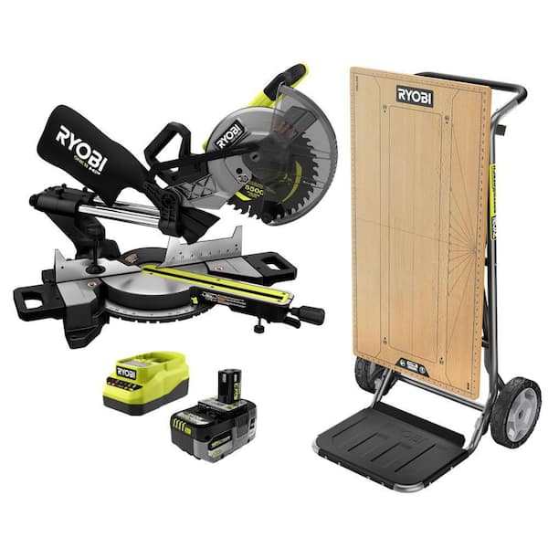 リョービ RYOBI ADVENTURE CARBON 70 MAGTEC RYOBI ONE+ HP 18V Brushless Cordless 10 in. Sliding Compound Miter