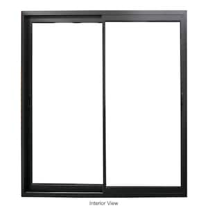 Teza 155 Series 96 in. W. x 80 in. Matte Black Universal Hand Aluminum Multi-Sliding Door