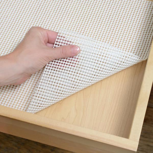 Con-Tact 12 In. x 5 Ft. White Beaded Grip Non-Adhesive Shelf Liner