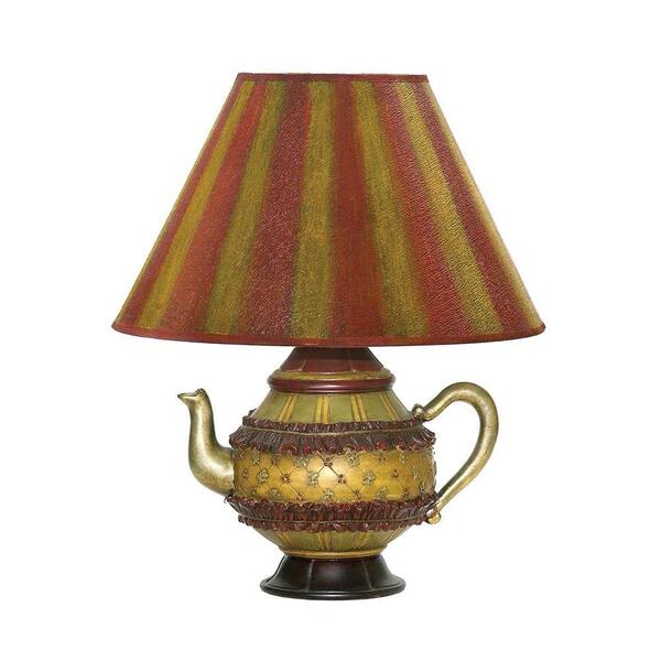 Titan Lighting Tolbert 16 in. Gold Teapot Lamp