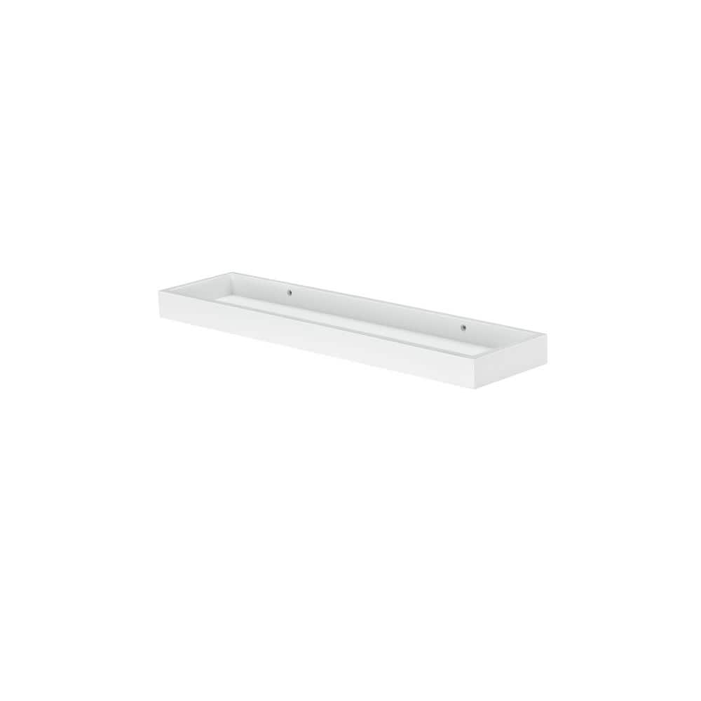 UPC 816658010557 product image for LOGGIA 23.6 in. x 5.9 in. x 1.6 in. White MDF Decorative Wall Shelf with Bracket | upcitemdb.com