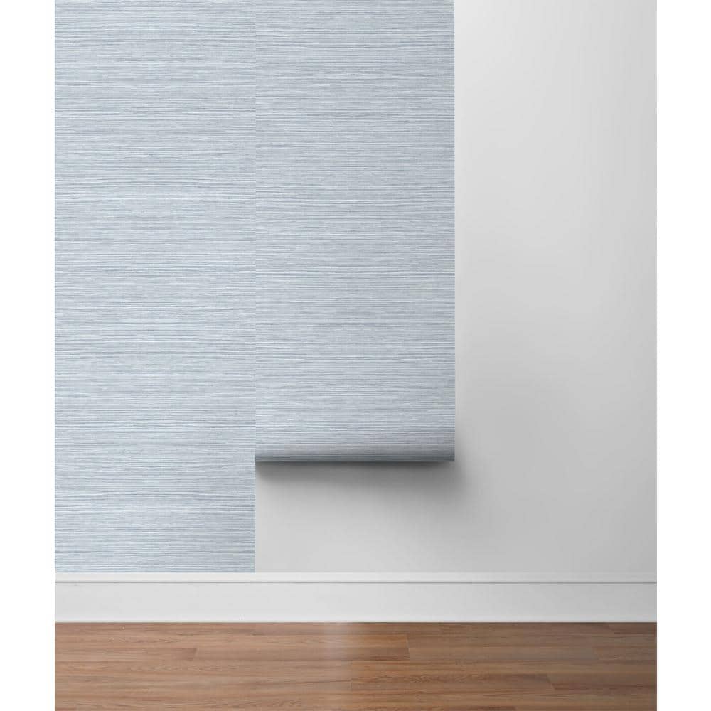 Sea Breeze Blue Vinyl Peel and Stick Wallpaper Roll