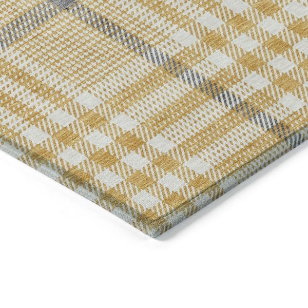 Chantille Machine Washable Indoor/Outdoor Abstract ACN1054 Gold 10 ft. x 14 ft. Area Rug