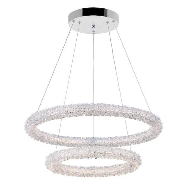 CWI Lighting Arielle LED Chandelier With Chrome Finish