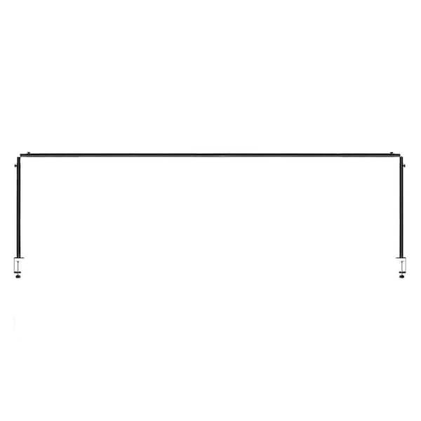 Justincity Adjustable Over Table Rod Stand with Clamps 29 in. 54 in. Tall 37-124 Length Metal Arch Frame for Event Decoration Black