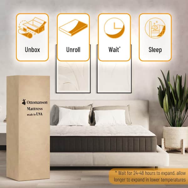 Infinity Twin XL Firm Hybrid 9 in. Mattress Cool Airflow, Edge to Edge Pocket Coil, Bed in a Box, Ottopedic
