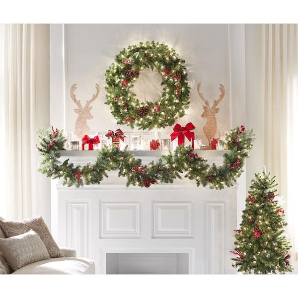 Sequoia Fir Prelit Commercial LED Christmas Garland, Warm White Lights