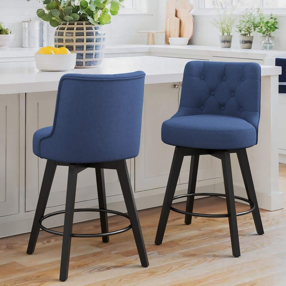 Blue swivel 2025 counter height stools