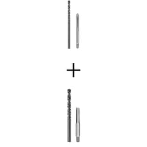 #16 Drill and 12-24 NC Tap Set and 5/16 in. Black Oxide Drill and 3/8 in. x 16 NC Steel Tap Set
