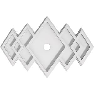 1 in. P X 14 in. W X 9-3/8 in. H X 1 in. ID Zoe Architectural Grade PVC Contemporary Ceiling Medallion